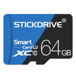 Cartão de Memória TF (Micro SD) Azul e Preto U3 de Alta Velocidade STICKDRIVE 64GB, 64GB
