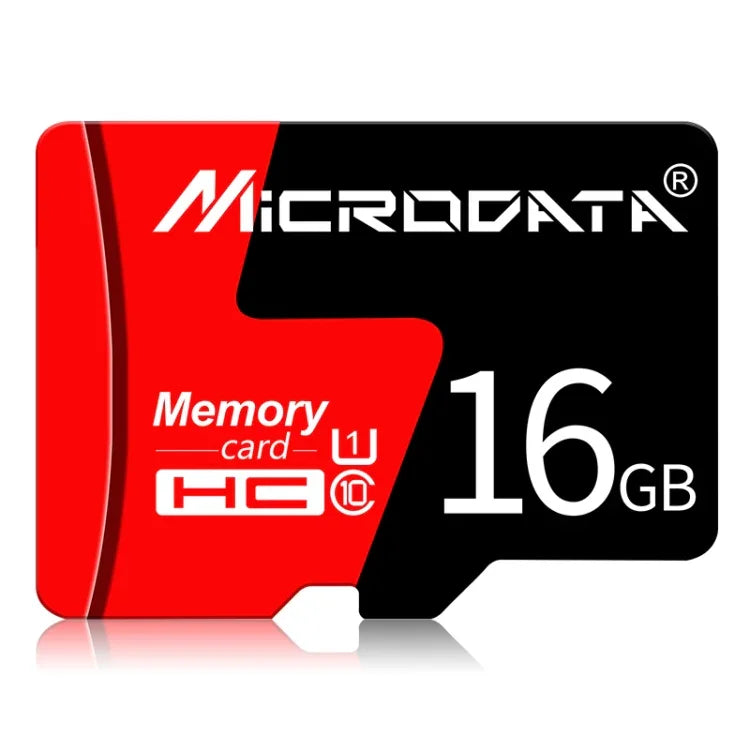 Cartão de Memória MICRODATA 16GB U1 TF (Micro SD) Vermelho e Preto, 16GB