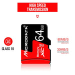 Cartão de Memória MICRODATA 16GB U1 TF (Micro SD) Vermelho e Preto, 16GB