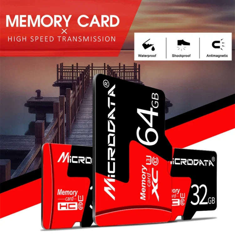 Cartão de Memória MICRODATA 16GB U1 TF (Micro SD) Vermelho e Preto, 16GB