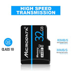 Cartão de memória MICRODATA 16GB U1 TF (Micro SD) azul com risca e preto, 16GB
