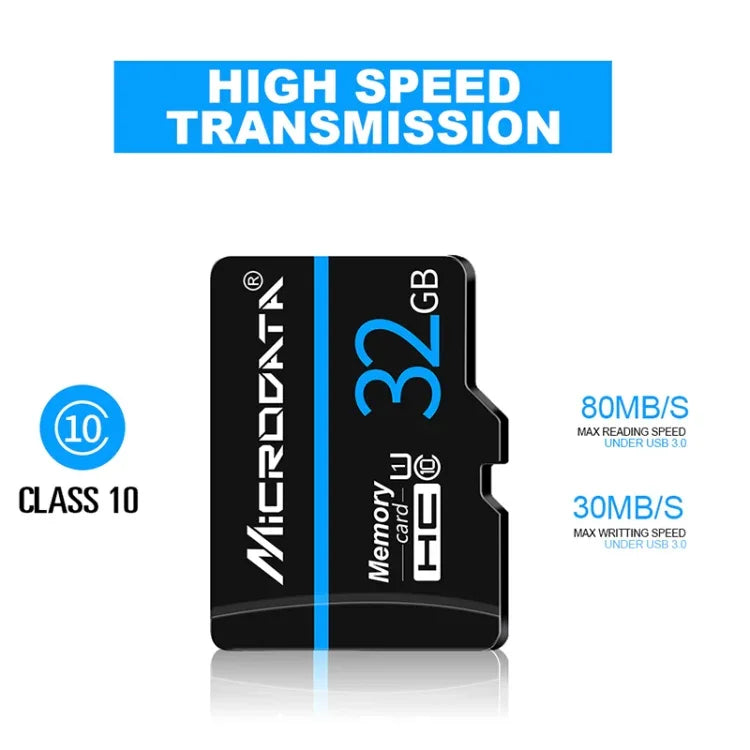 Cartão de memória MICRODATA 16GB U1 TF (Micro SD) azul com risca e preto, 16GB