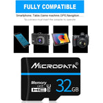 Cartão de memória MICRODATA 16GB U1 TF (Micro SD) azul com risca e preto, 16GB