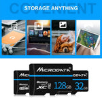 Cartão de memória MICRODATA 16GB U1 TF (Micro SD) azul com risca e preto, 16GB