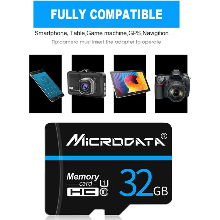 Cartão de memória MICRODATA 128GB U3 TF (Micro SD) azul com risca e preto, 128GB