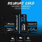Cartão de memória MICRODATA 128GB U3 TF (Micro SD) azul com risca e preto, 128GB