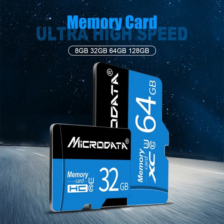 Cartão de memória MICRODATA 16GB U1 TF (Micro SD) azul e preto, 16GB