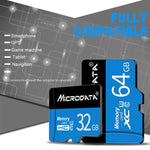 Cartão de memória MICRODATA 16GB U1 TF (Micro SD) azul e preto, 16GB