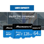Cartão de memória MICRODATA 128GB U3 TF (Micro SD) azul e preto, 128GB