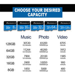 Cartão de memória MICRODATA 128GB U3 TF (Micro SD) azul e preto, 128GB