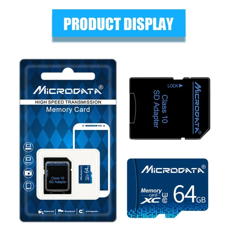 Cartão de memória MICRODATA 64GB U3 TF (Micro SD) azul, 64GB