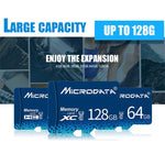 Cartão de memória MICRODATA 128GB U3 TF (Micro SD) azul, 128GB