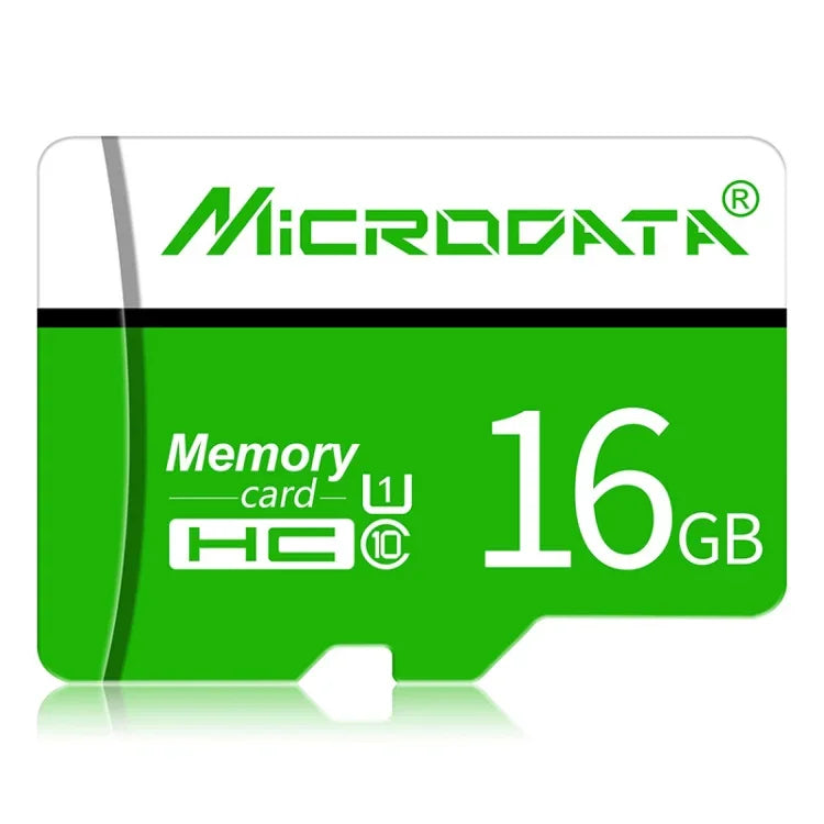 Cartão de Memória MICRODATA 16GB U1 TF (Micro SD) Verde e Branco, 16GB