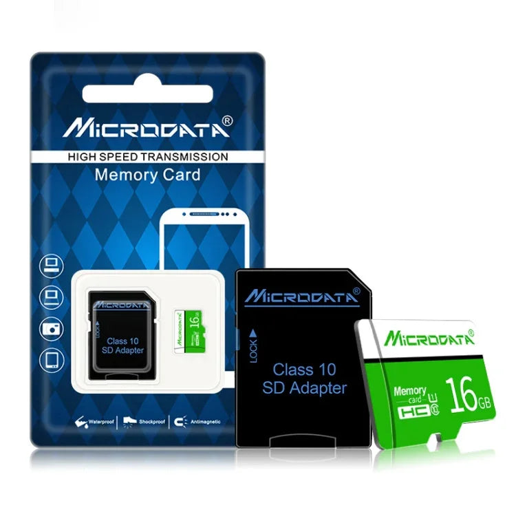 Cartão de Memória MICRODATA 16GB U1 TF (Micro SD) Verde e Branco, 16GB