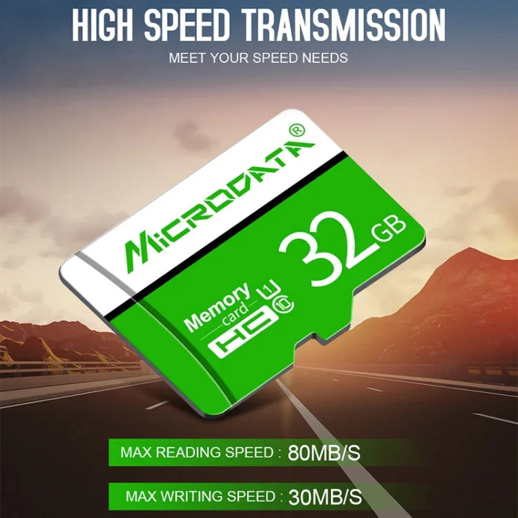 Cartão de Memória MICRODATA 16GB U1 TF (Micro SD) Verde e Branco, 16GB