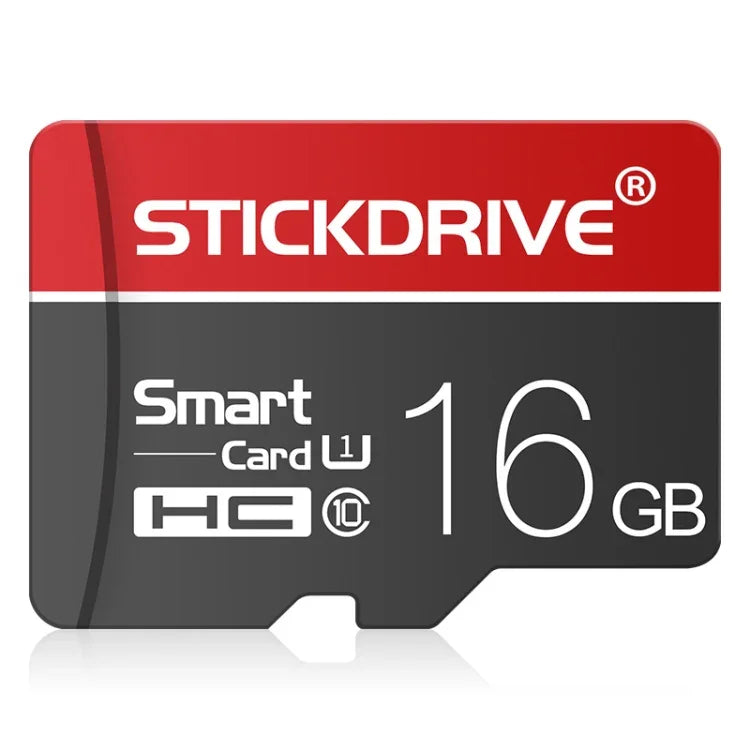 Cartão de Memória STICKDRIVE 16GB U1 Linha Branca Vermelha e Preta TF(Micro SD), 16GB