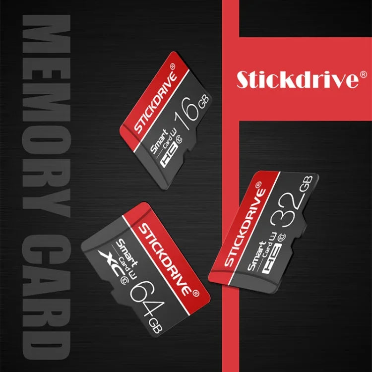Cartão de Memória STICKDRIVE 16GB U1 Linha Branca Vermelha e Preta TF(Micro SD), 16GB