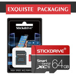 Cartão de Memória STICKDRIVE 64GB U3 Linha Branca Vermelha e Preta TF(Micro SD), 64GB