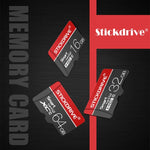 Cartão de Memória STICKDRIVE 128GB U3 Linha Branca Vermelha e Preta TF(Micro SD), 128GB