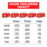 Cartão de Memória Microdrive 32GB Alta Velocidade Classe 10 Micro SD(TF), 32GB