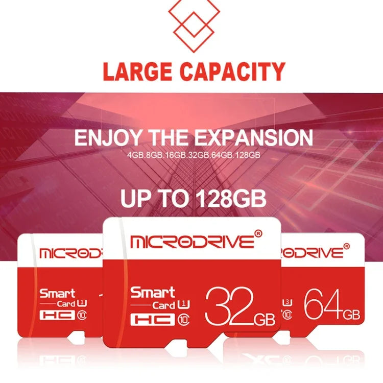 Cartão de Memória Microdrive 64GB Classe 10 Alta Velocidade Classe 10 Micro SD(TF), 64GB