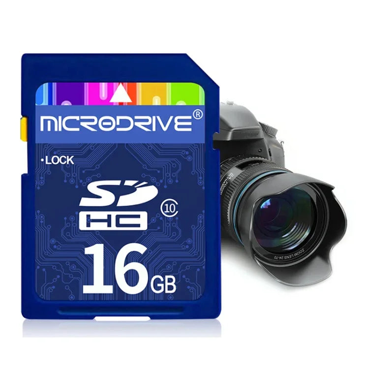 Cartão de Memória Microdrive 16GB Alta Velocidade Classe 10 SD para Todos os Dispositivos Digitais com Slot para Cartão SD, 16GB