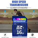 Cartão de Memória Microdrive 16GB Alta Velocidade Classe 10 SD para Todos os Dispositivos Digitais com Slot para Cartão SD, 16GB
