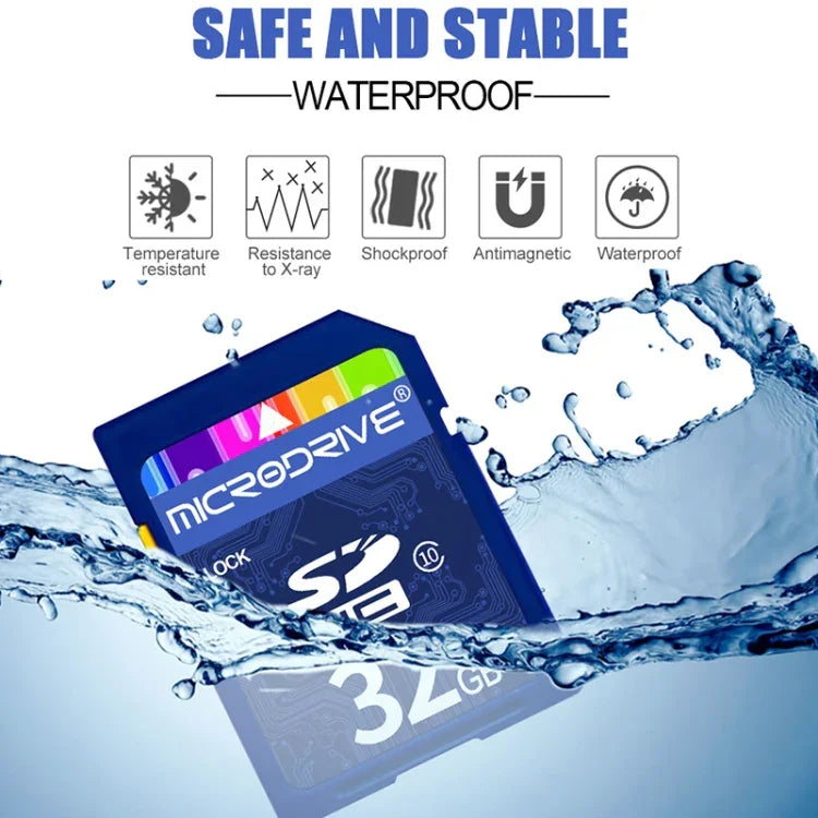 Cartão de Memória Microdrive 32GB Classe 10 de Alta Velocidade para Todos os Dispositivos Digitais com Slot para Cartão SD, 32GB