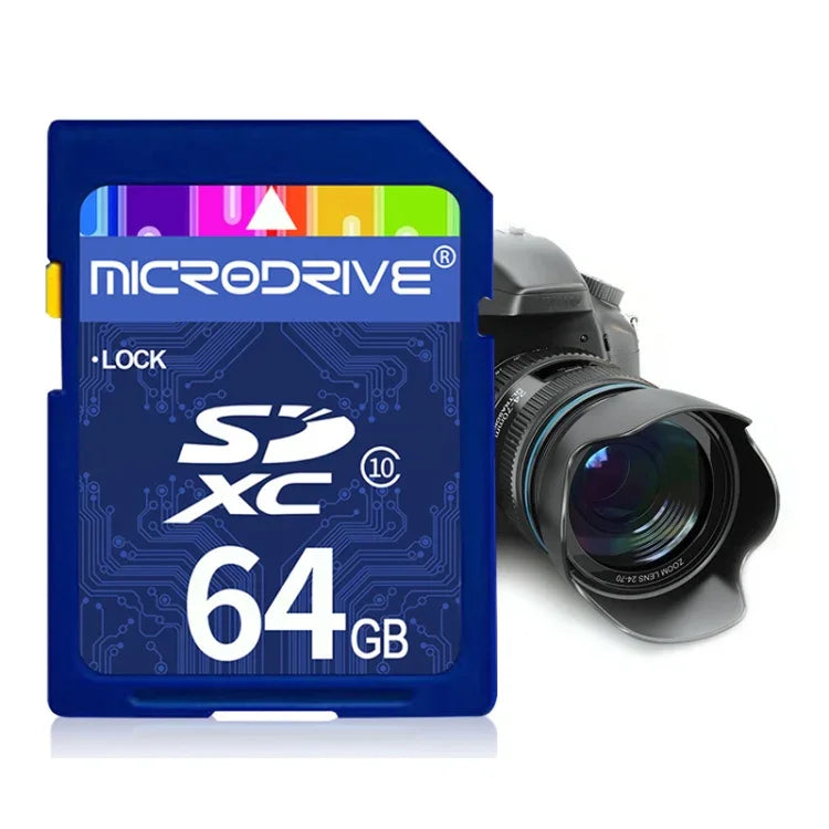 Cartão de Memória Microdrive 64GB Classe 10 de Alta Velocidade para Todos os Dispositivos Digitais com Slot para Cartão SD, 64GB