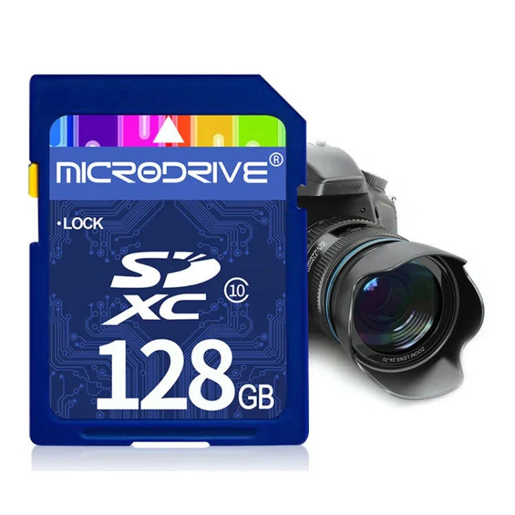 Cartão de Memória Microdrive 128GB Classe 10 de Alta Velocidade para Todos os Dispositivos Digitais com Slot para Cartão SD, 128GB