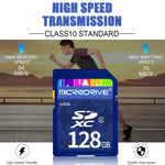 Cartão de Memória Microdrive 128GB Classe 10 de Alta Velocidade para Todos os Dispositivos Digitais com Slot para Cartão SD, 128GB