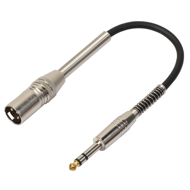 Cabo de áudio para microfone estéreo XLR macho de 3 pinos para ficha fêmea de 1/4 polegadas (6,35mm), 30cm, BK2077KM
