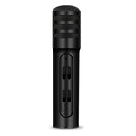 Microfone Condensador BGN-C7 para Karaoke em Telefone Móvel com Duplo Microfone para Canto ao Vivo e Placa de Som Integrada