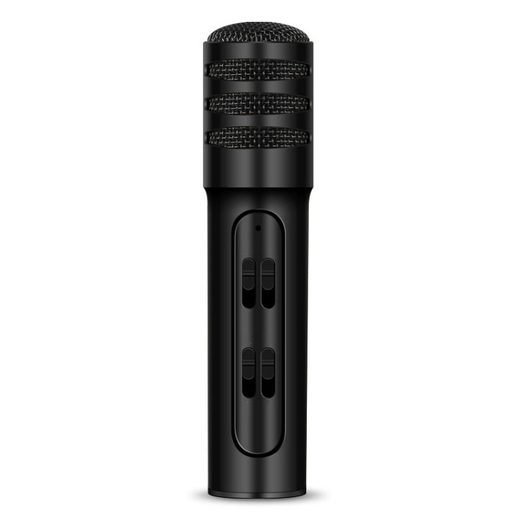 Microfone Condensador BGN-C7 para Karaoke em Telefone Móvel com Duplo Microfone para Canto ao Vivo e Placa de Som Integrada