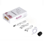 Microfone Condensador BGN-C7 para Karaoke em Telefone Móvel com Duplo Microfone para Canto ao Vivo e Placa de Som Integrada