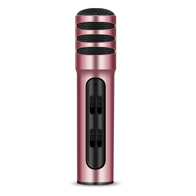 Microfone Condensador BGN-C7 para Karaoke em Telefone Móvel com Duplo Microfone para Canto ao Vivo e Placa de Som Integrada