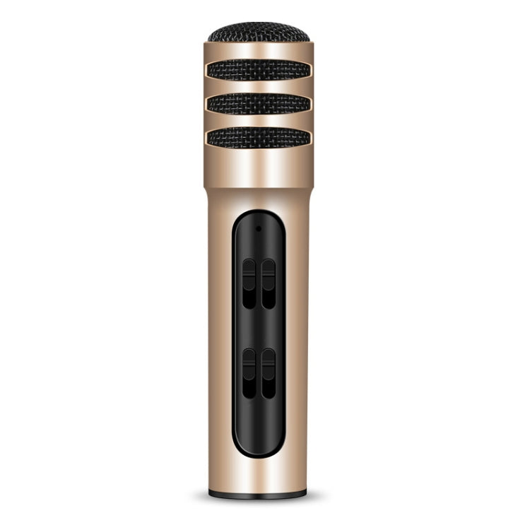 Microfone Condensador BGN-C7 para Karaoke em Telefone Móvel com Duplo Microfone para Canto ao Vivo e Placa de Som Integrada