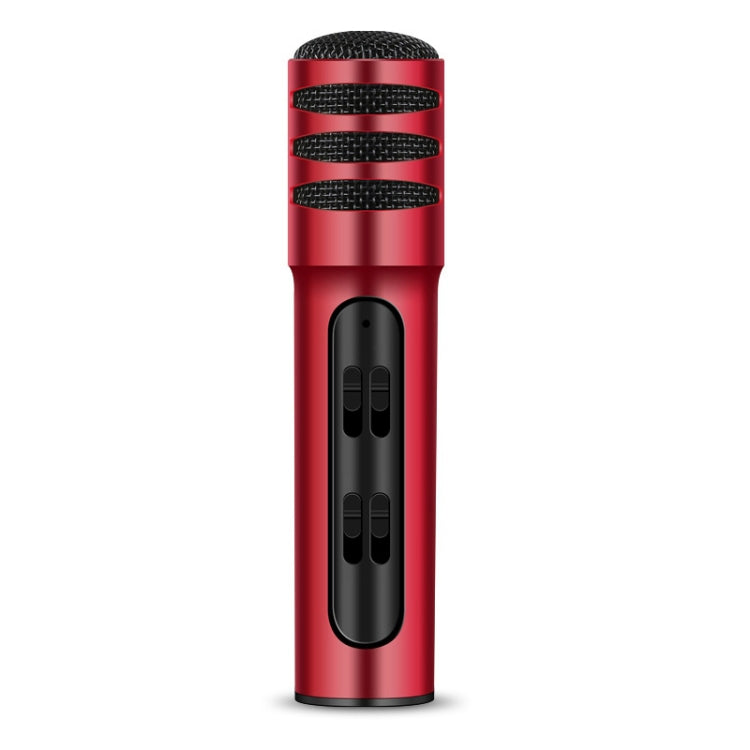 Microfone Condensador BGN-C7 para Karaoke em Telefone Móvel com Duplo Microfone para Canto ao Vivo e Placa de Som Integrada