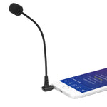 BOYA BY-UM4 Microfone Condensador Omnidirecional Mini Flexível com Plugue de Interface 3,5 mm para iPhone, Galaxy, Huawei, LG e outros Smartphones para Shows ao Vivo