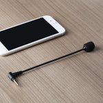 BOYA BY-UM4 Microfone Condensador Omnidirecional Mini Flexível com Plugue de Interface 3,5 mm para iPhone, Galaxy, Huawei, LG e outros Smartphones para Shows ao Vivo