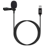 Microfone de Lapela Condensador com Redução Inteligente de Ruído YICHUANG YC-LM10 USB-C / Tipo-C, Comprimento do Cabo: 1,5m, YC-LM10