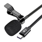 Microfone de Lapela Condensador com Redução Inteligente de Ruído YICHUANG YC-LM10 USB-C / Tipo-C, Comprimento do Cabo: 1,5m, YC-LM10