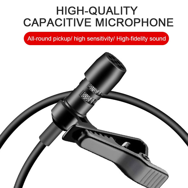 Microfone de Lapela Condensador com Redução Inteligente de Ruído YICHUANG YC-LM10 USB-C / Tipo-C, Comprimento do Cabo: 1,5m, YC-LM10