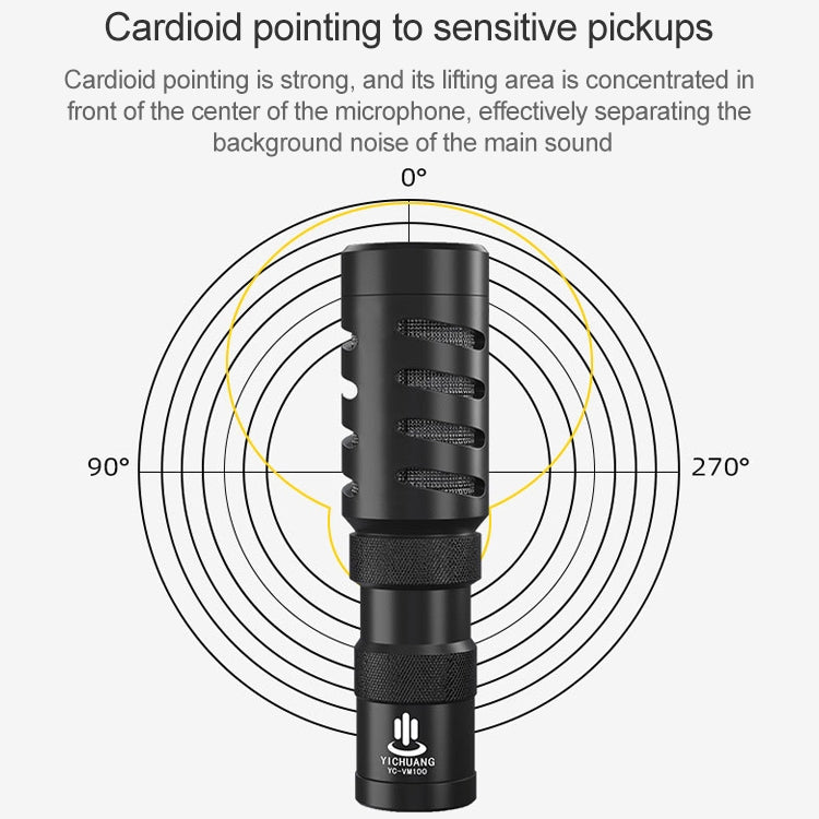 Microfone Portátil com Redução de Ruído e Porta de 3,5mm YICHUANG YC-VM100