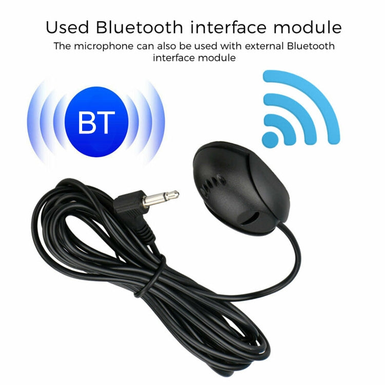 ZJ010MR Mono Plug Angular 3,5mm para Carro, Navegação GPS, Altifalante, Microfone Bluetooth Externo Adesivo, Comprimento: 3m, 3,5mm