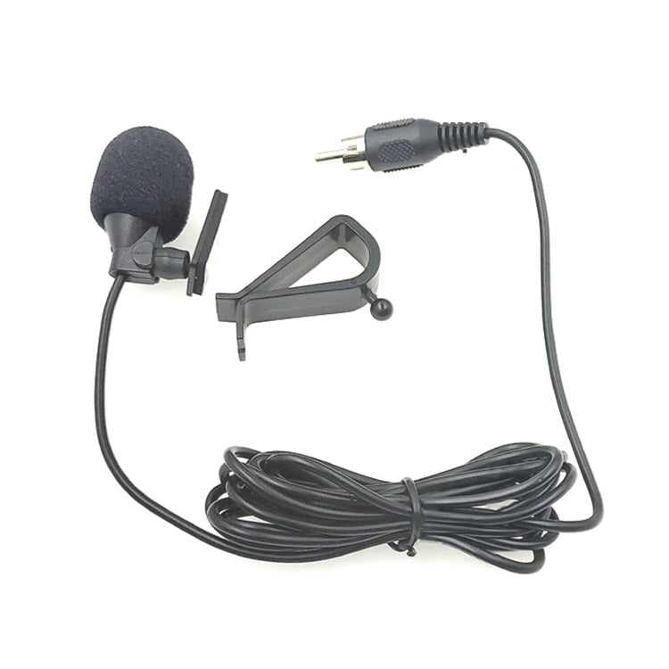 ZJ015MR Plug RCA Lotus para Carro, Navegação DVD, Microfone Externo Adesivo, Comprimento: 3m, Plug RCA Lotus
