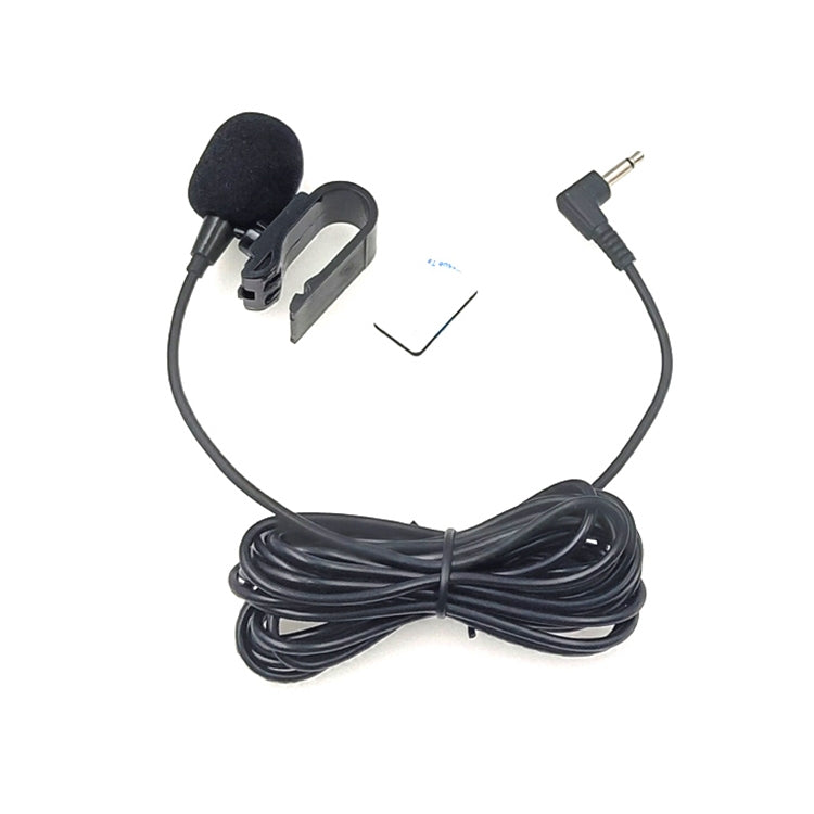 Microfone mono de lapela adesivo com clipe ZJ025MR para GPS de carro / áudio DVD com Bluetooth, comprimento do cabo: 3m, ficha de cotovelo de 90 graus 2,5mm, ficha mono de cotovelo 2,5mm