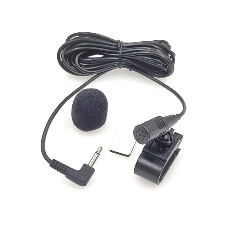 Microfone mono de lapela adesivo com clipe ZJ025MR para GPS de carro / áudio DVD com Bluetooth, comprimento do cabo: 3m, ficha de cotovelo de 90 graus 2,5mm, ficha mono de cotovelo 2,5mm