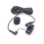 Microfone mono de lapela adesivo com clipe ZJ025MR para GPS de carro / áudio DVD com Bluetooth, comprimento do cabo: 3m, ficha de cotovelo de 90 graus 3,5mm, ficha mono de cotovelo 3,5mm