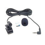 Microfone estéreo de lapela adesivo com clipe ZJ025MR para GPS de carro / áudio DVD com Bluetooth, comprimento do cabo: 3m, ficha de cotovelo de 90 graus 3,5mm, ficha estéreo de cotovelo 3,5mm